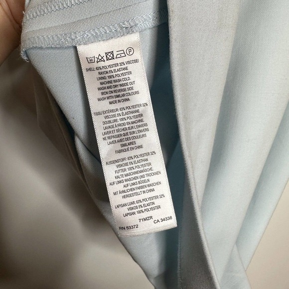 NEW French Connection Berina Whisper Puff Sleeve Mini Dress Women's Blue Size 4 - Picture 6 of 9